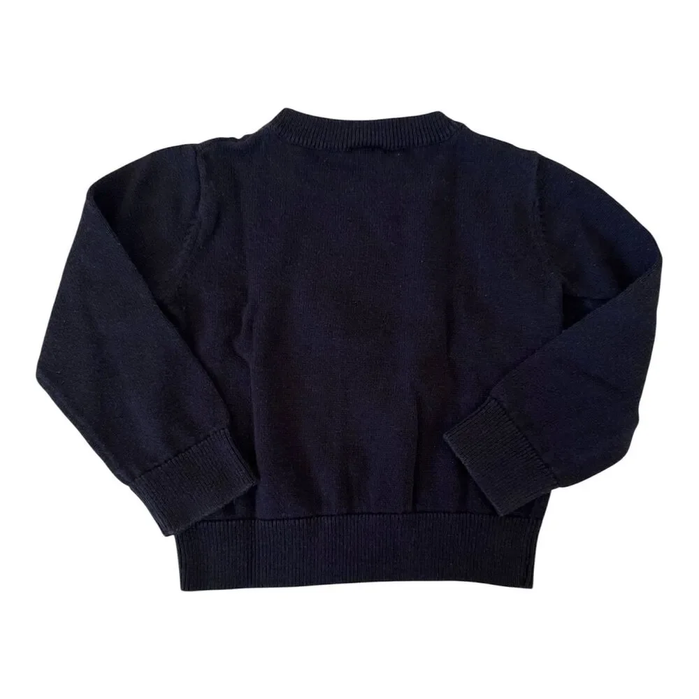 OshKosh B'gosh Crewneck Sweater 18 Months Fox Boys Girls Unisex Woodland Navy